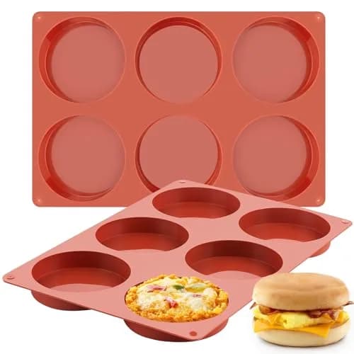 JOERSH Silicone Egg Mold for Breakfast Sandwiches, 4 Inch, 2 Pack | Non-Stick, Oven Safe, Food Grade Silicone thumbnail 1