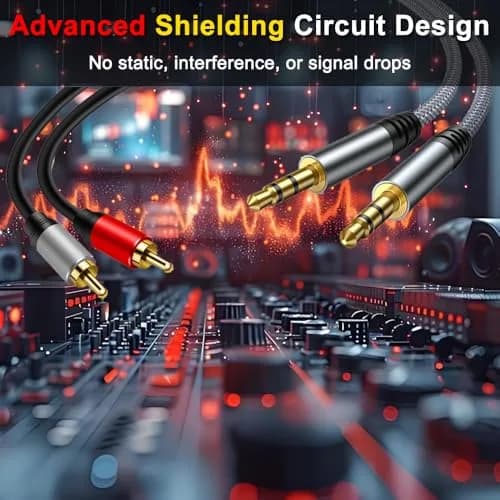 FlyroadUp 3.5mm Aux RCA L/R Audio Splitter 1 in 4 Out | Reliable Home Audio Distributor thumbnail 5