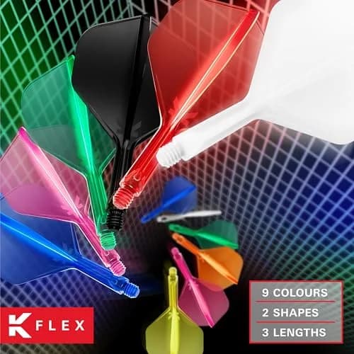 Target Darts K Flex Integrated Dart Flights and Shafts Short Clear No.2 | Pack of 3, 19mm Shafts | Professional Dart Accessories thumbnail 2