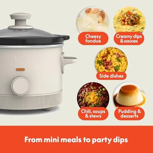 BELLA 1.5 Qt Slow Cooker with 3 Heat Manual Control | Ceramic Nonstick Coating & Dishwasher Safe thumbnail 5