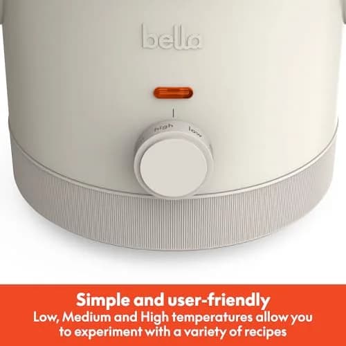 BELLA 1.5 Qt Slow Cooker with 3 Heat Manual Control | Ceramic Nonstick Coating & Dishwasher Safe thumbnail 2