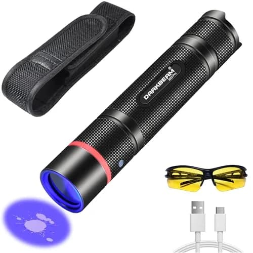 DARKBEAM UV Flashlight 365nm Black Light Woods Lamp | Portable Pet Urine & Currency Detector thumbnail 1