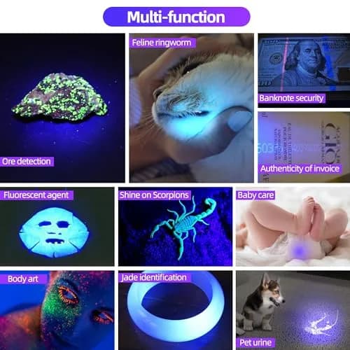 DARKBEAM UV Flashlight 365nm Black Light Woods Lamp | Portable Pet Urine & Currency Detector thumbnail 8