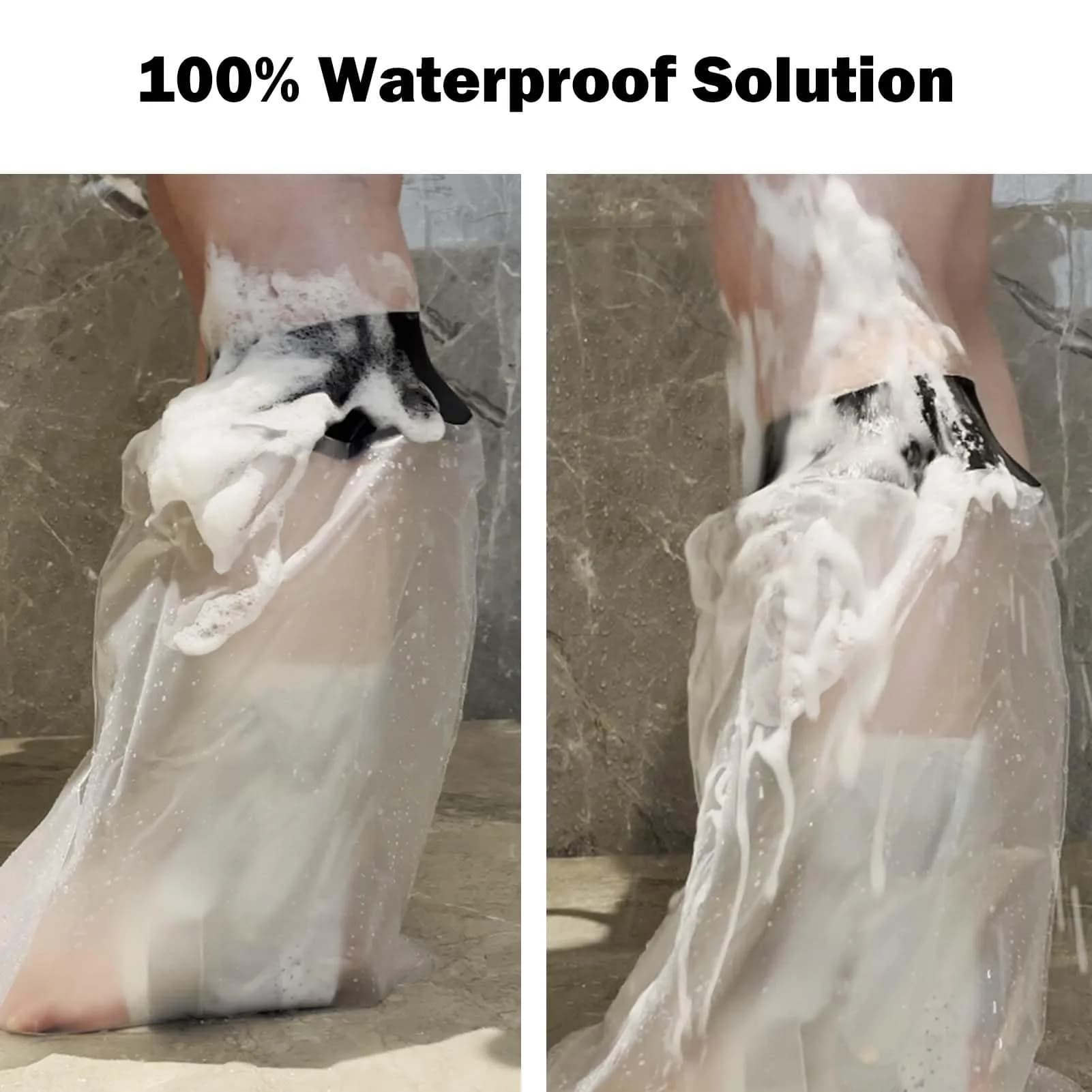 CIVJET Waterproof Leg Cast Cover for Showering, Short Leg (7.9" Diameter) | Orthopedic Brace thumbnail 4