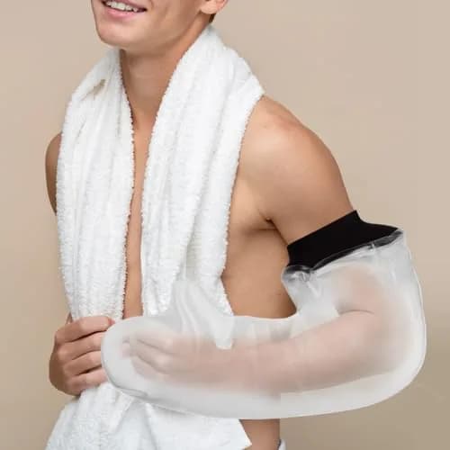 CIVJET Waterproof Arm Cast Cover for Showering - Extra Long Full Arm L (20cm Opening Diameter) | Medical Grade Silicone thumbnail 5