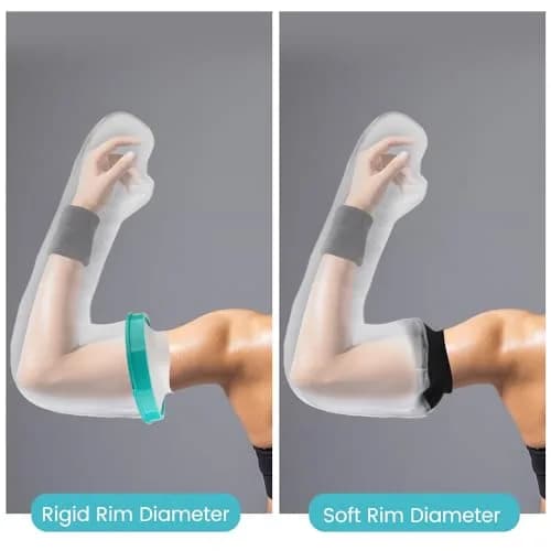 CIVJET Waterproof Arm Cast Cover for Showering - Extra Long Full Arm L (20cm Opening Diameter) | Medical Grade Silicone thumbnail 6