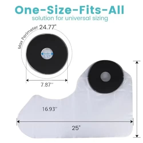 CIVJET Waterproof Arm Cast Cover for Showering - Extra Long Full Arm L (20cm Opening Diameter) | Medical Grade Silicone thumbnail 3