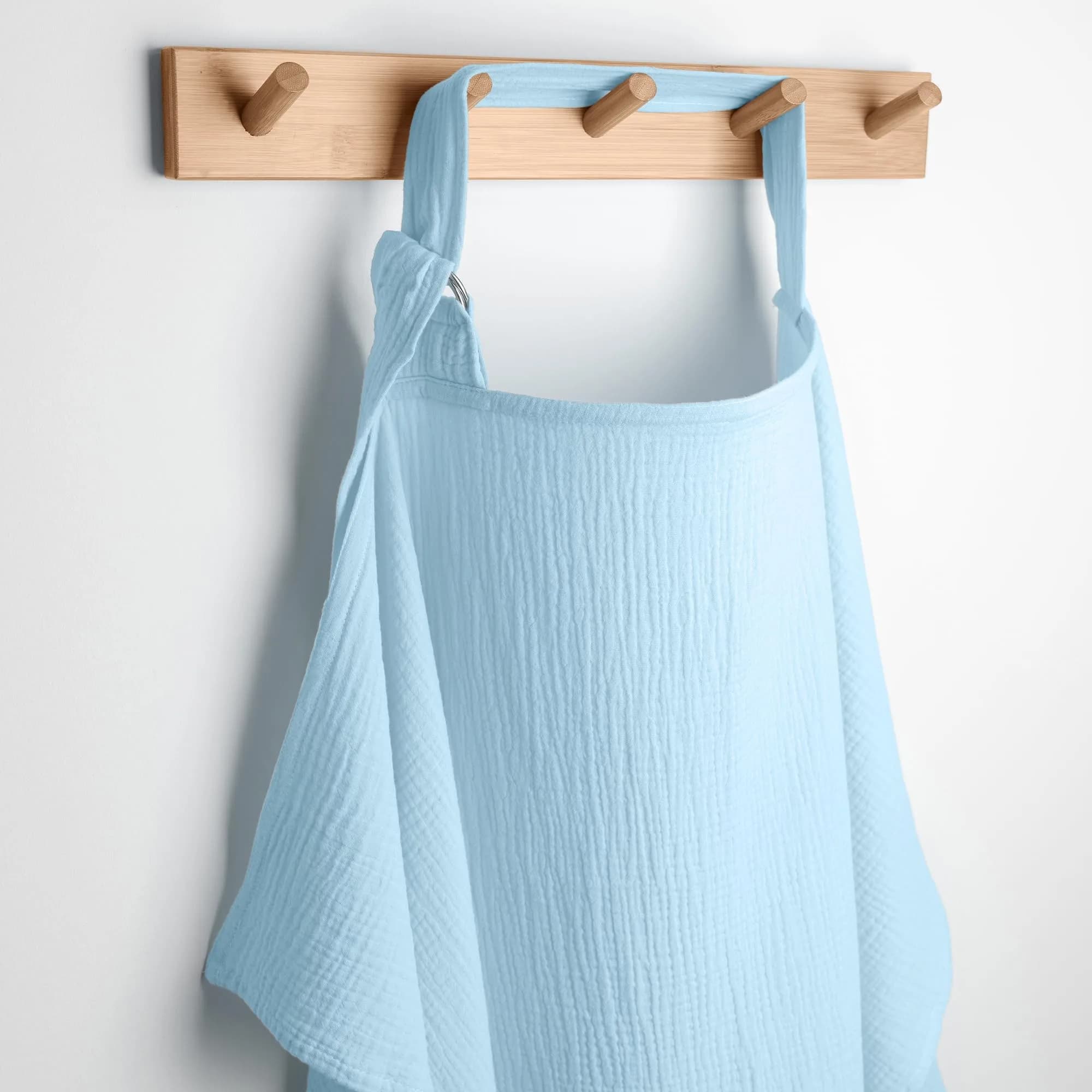 Comfy Cubs Muslin Nursing Cover Cedar | Soft & Breathable 100% Muslin Cotton for Breastfeeding — Sky Blue