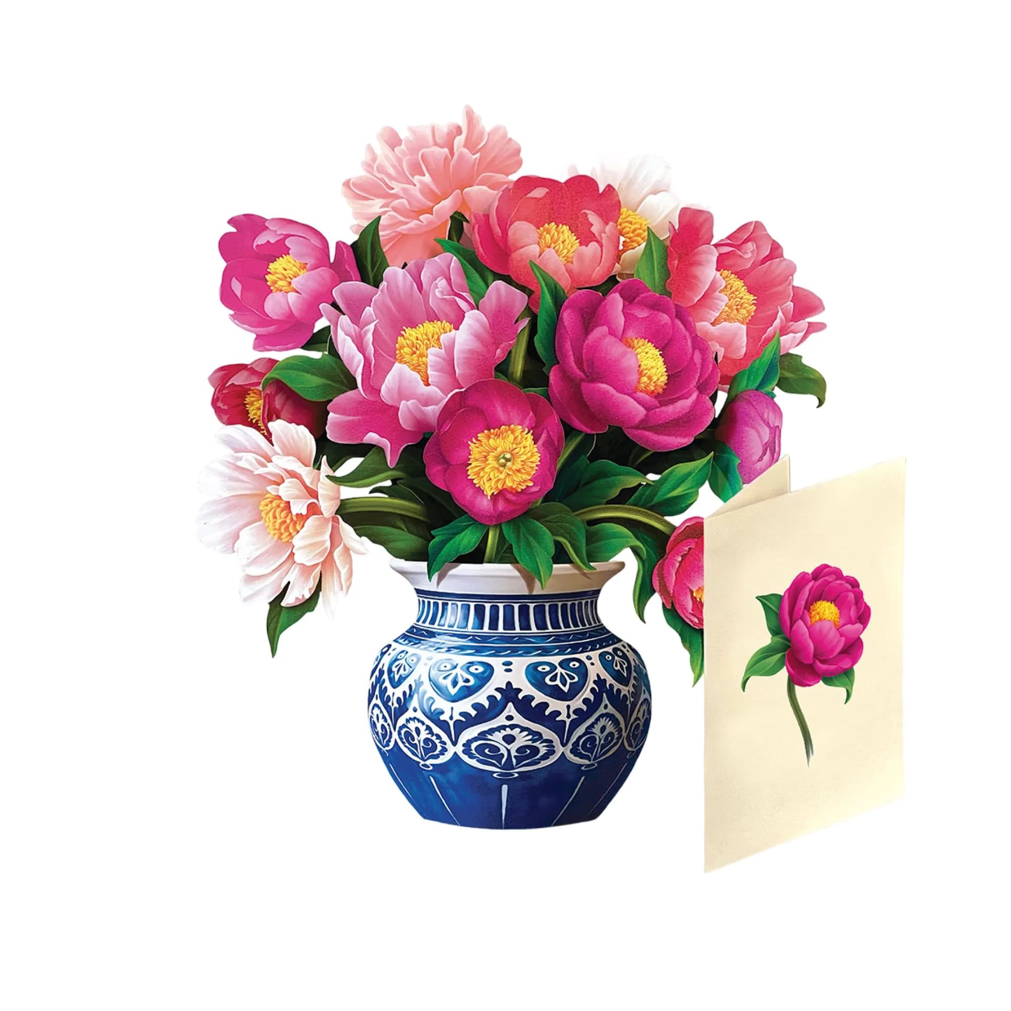 Freshcut Paper Mini Peony Paradise 3D Pop Up Card 5.5 Inch | Birthday, Mother's Day, Thank You Gift - main product image