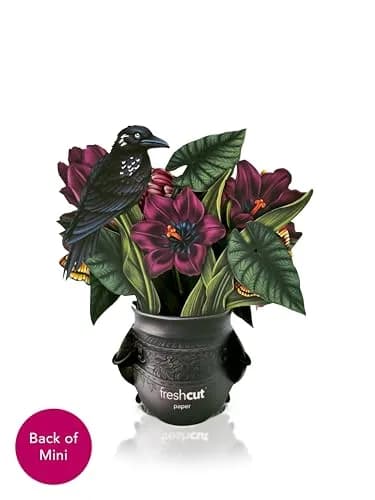 Freshcut Paper Moonlight Garden Pop Up Card 6 Inch | Forever Flower Bouquet with Blank Notecard & Envelope thumbnail 2