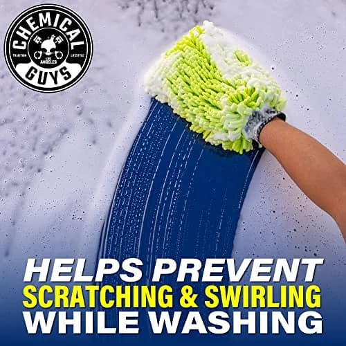 Chemical Guys MIC493 Chenille Microfiber Wash Mitt (Pack of 2, Lime Green) | Scratch-Free Car Washing thumbnail 6