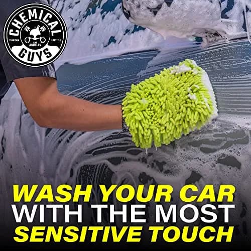 Chemical Guys MIC493 Chenille Microfiber Wash Mitt (Pack of 2, Lime Green) | Scratch-Free Car Washing thumbnail 2