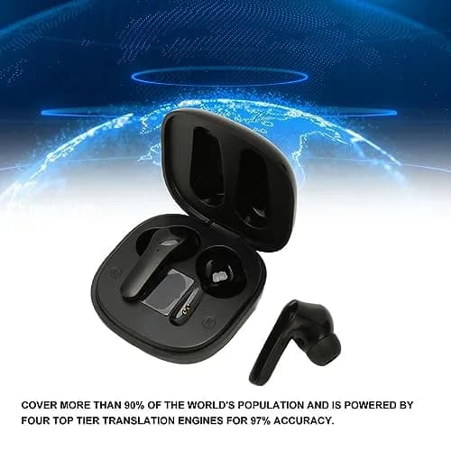 Yunir Translator Earbuds Bluetooth 74 Languages 70 Accents Real Time Simultaneous Translation with Charging Case | Black thumbnail 3