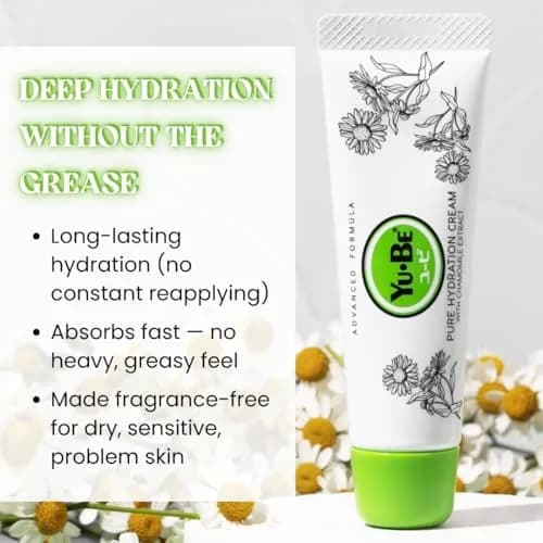 Yu-Be Advanced Formula Pure Hydration Cream Trio 1oz | Fragrance-Free Sensitive Skin Moisturizer thumbnail 3