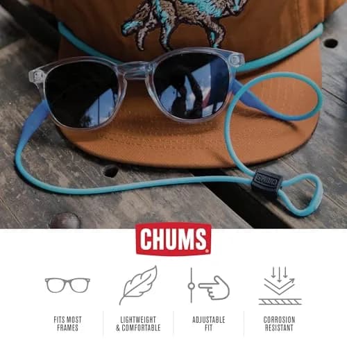 Chums Slim Retainer Adjustable Eyewear Keeper Thin Silicone Safety Eyewear Retainer for Women & Men Citrus | 19 inches (48.26 cm) thumbnail 4