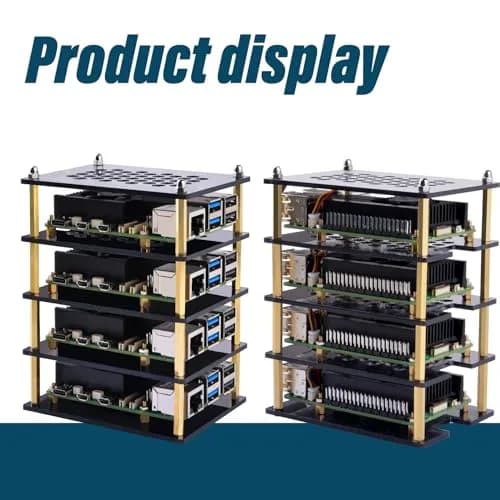 GeeekPi 4 Layers Cluster Case for Raspberry Pi 5 | Stackable Case with 4PCS Armor Lite V5 Active Cooler (8GB/4GB) thumbnail 2