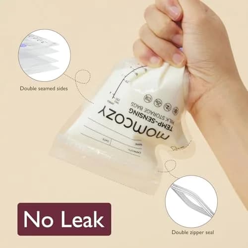 Momcozy 8oz (240ml) Breastmilk Storage Bags, Temp-Sensing & Pour Spout, 200 Count | BPA-Free for Safe Baby Feeding thumbnail 6