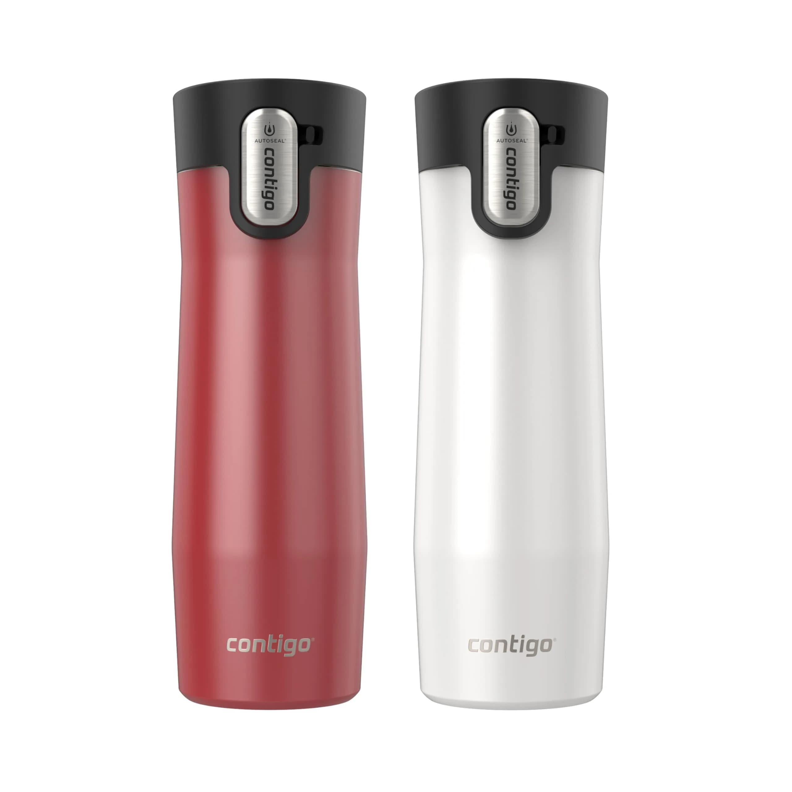 Contigo Autoseal West Loop Vacuum-Insulated Travel Mug 355ml (12oz) Blueberry | Keeps Drinks Hot 8 Hours or Cold 16 Hours — 2-Pack