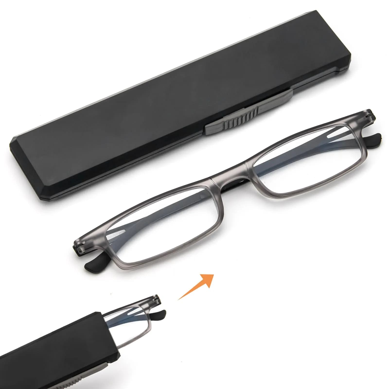 REAVEE Folding Reading Glasses for Men Women +2.0 | Ultra Thin Blue Light Blocking
