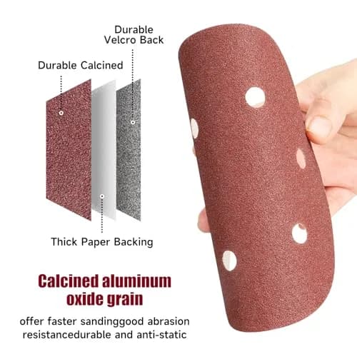 POTUINOM 100 PCS 6 Inch (150mm) Sanding Discs Hook & Loop Aluminum Oxide Grit Assortment | Random Orbital Sander Sandpaper thumbnail 4