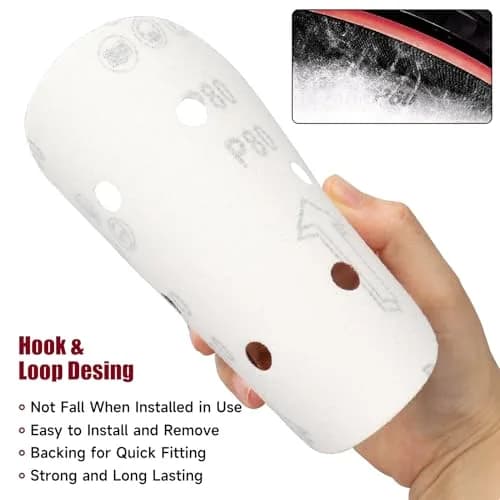 POTUINOM 6 Inch Sanding Discs 150 Grit 100PCS | Aluminum Oxide Hook & Loop for Orbital Sanders thumbnail 5