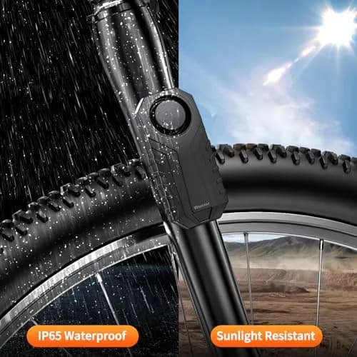 WSDCAM Wireless Bike Alarm with Remote, Rechargeable 113dB Loud Bicycle Alarm System Anti Theft, IP65 Waterproof, 1-Pack thumbnail 3