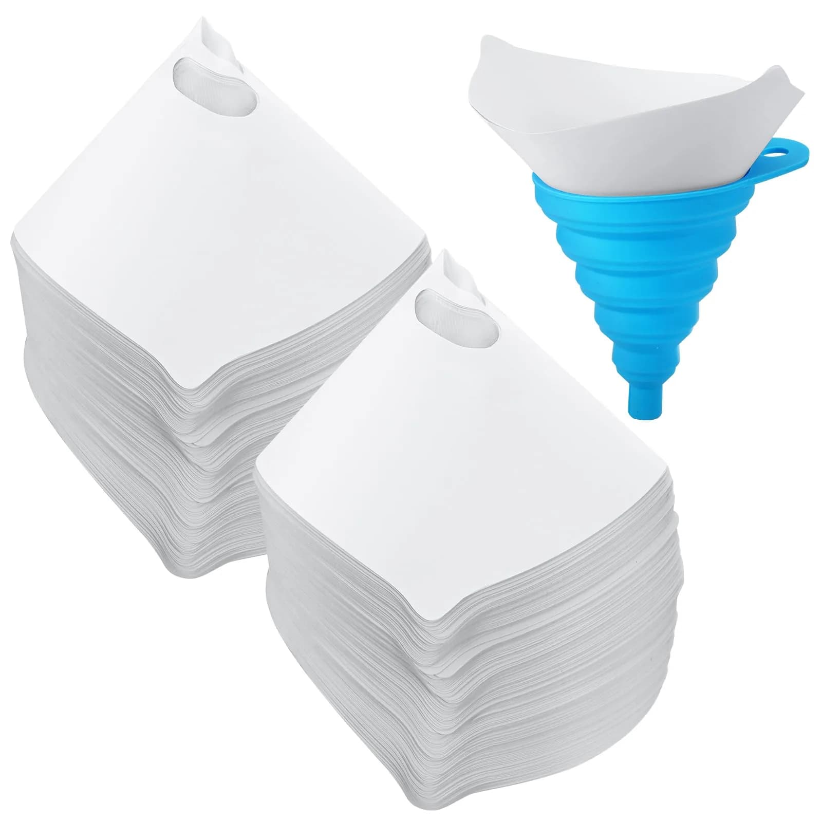 JANYUN 150 Pcs Paint Strainers with Silicone Funnel | 149 Micron Mesh for Automotive & Art Painting - main product image