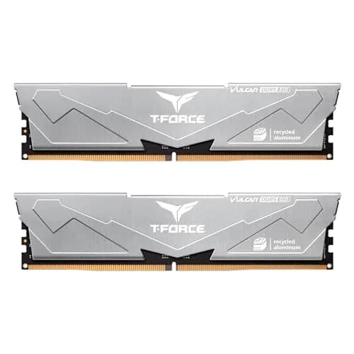 TEAMGROUP T-Force Vulcan ECO DDR5 32GB (2x16GB) 6000MHz CL38 Desktop Memory Module Ram | 7.5mm x 32.7mm x 140mm thumbnail 1