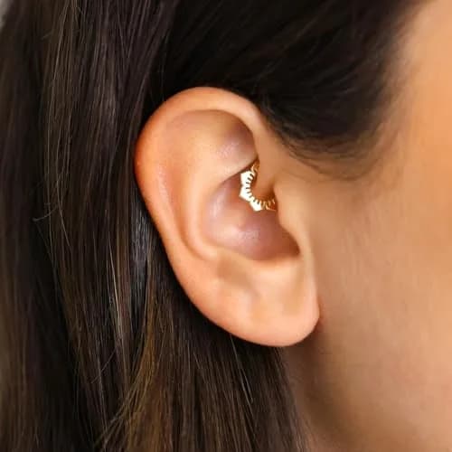 NONTAI 16G Flower Daith Hoop Earring Septum Clicker 8mm | Hinged Seamless Ring for Nose Piercing thumbnail 8