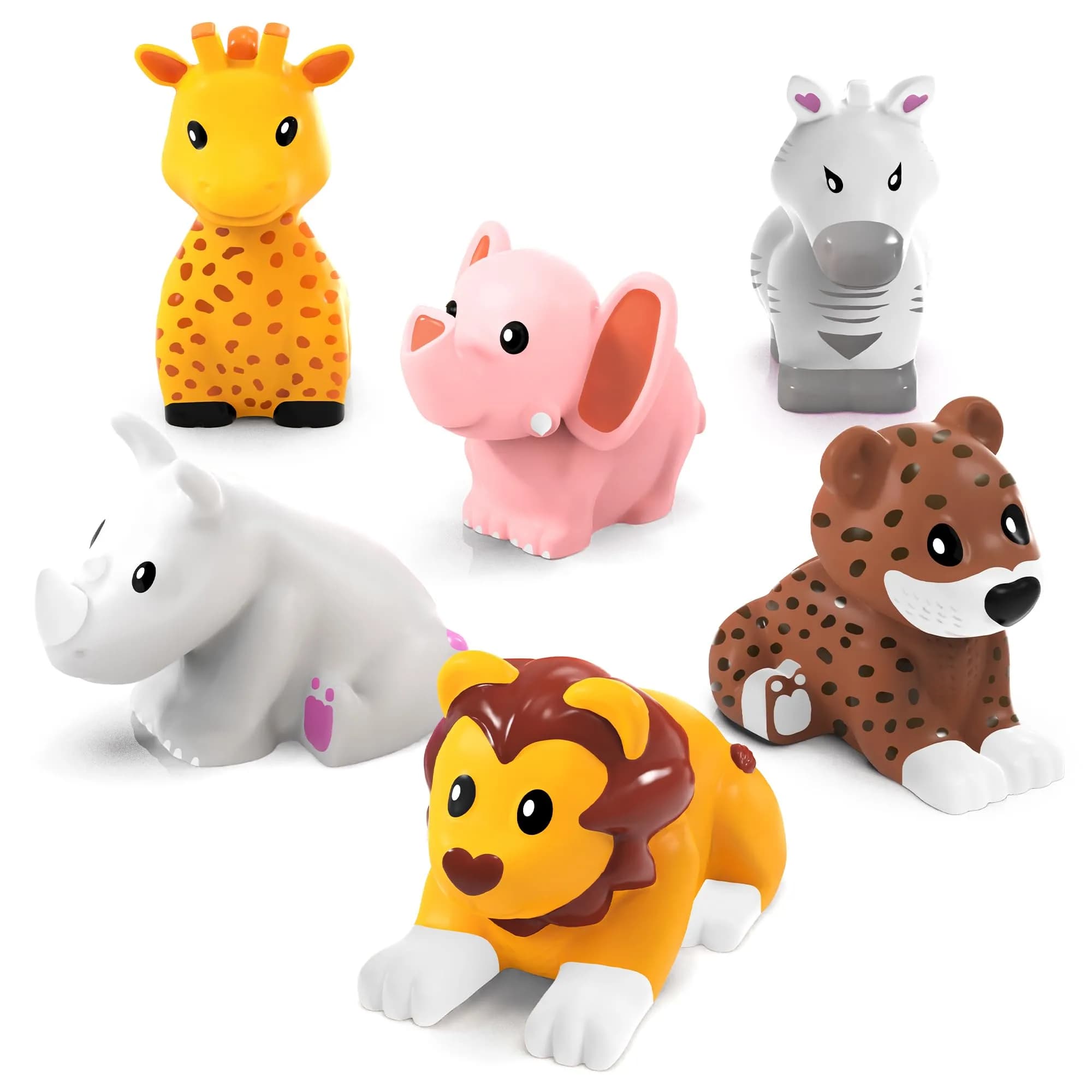 Tub Works Savanna Mold Free Bath Toys 6 Pack | Sealed, No Hole Design Keeps Moisture Out