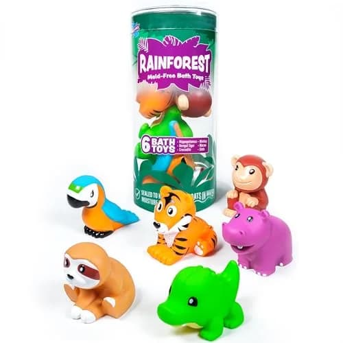 Tub Works® Rainforest™ Mold Free Bath Toys 6 Pack | Sealed, No Hole Design Keeps Moisture Out thumbnail 9