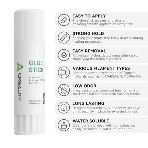Creality 3D Printer Glue Stick for Hot Bed Warping | Reliable Adhesive for PLA/ABS/PETG (D0.98*H3.90in, 0.74oz) thumbnail 3