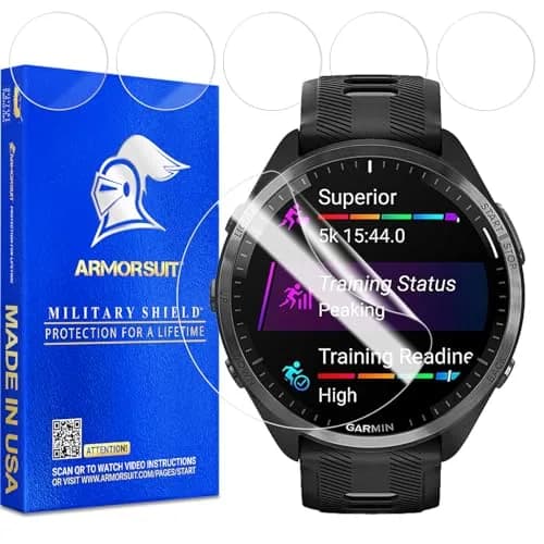 ArmorSuit 6 Pack Garmin Forerunner 965 (47mm) Screen Protector MilitaryShield HD Clear TPU Film thumbnail 1