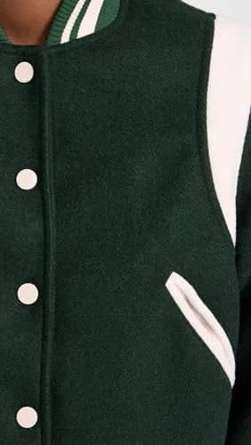 [BLANKNYC] Women's Smart Move Bomber Jacket, Green Combo, M | Relaxed Fit, Polyester, Fall Style thumbnail 6