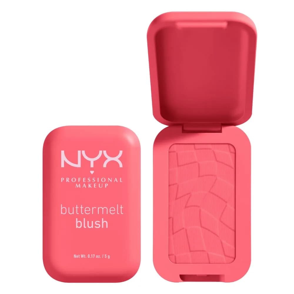 NYX PROFESSIONAL MAKEUP Buttermelt Powder Blush 0.17 oz (5g) | Vegan Formula with Mango, Almond & Shea Butters — U Know Butta