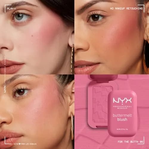 NYX PROFESSIONAL MAKEUP Buttermelt Powder Blush 0.17 oz (5g) | Vegan Formula with Mango, Almond & Shea Butters thumbnail 6