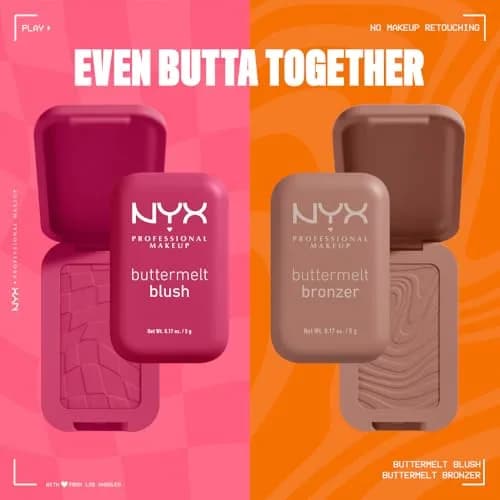 NYX PROFESSIONAL MAKEUP Buttermelt Powder Blush, My Butta Half | 5g (0.17 oz) Buildable Matte & Glowy Finish thumbnail 9