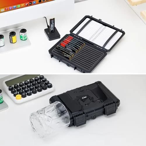 Kiorafoto M.2 NVMe SSD Card Case for 24 Drives | Water-Resistant, Shockproof Organizer thumbnail 6