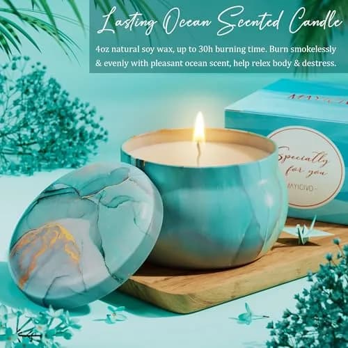 MAYICIVO Relaxing Spa Gift Basket for Women 10-Piece Ocean Scented Self Care Set | Perfect Birthday & Holiday Gift thumbnail 5