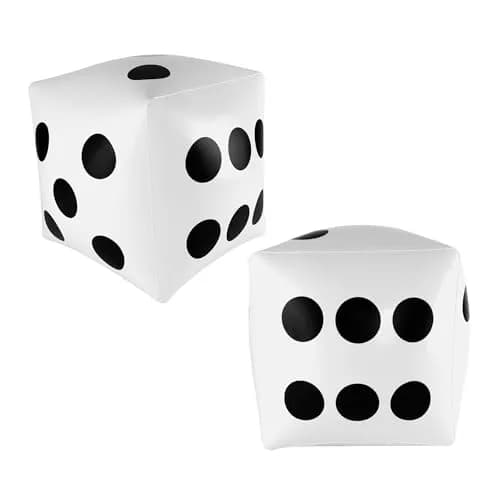 Super Z Outlet Giant Inflatable Dice Toys 33cm (13 inch) Pack of 2 | Fun Pool & Beach Game Accessory thumbnail 1
