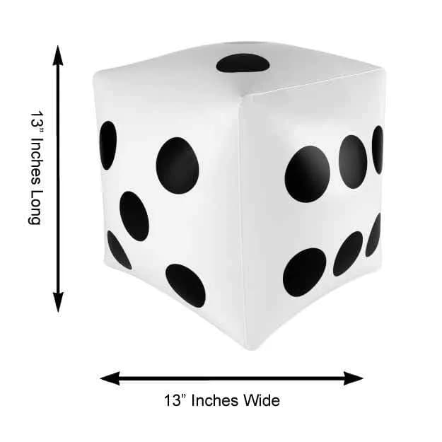Super Z Outlet Giant Inflatable Dice Toys 33cm (13 inch) Pack of 2 | Fun Pool & Beach Game Accessory thumbnail 8