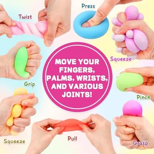 VISCOO 48 Pack Slow Rising Stress Balls 4.1 cm (1.6 Inches) | Non-Toxic TPR for Kids & Adults thumbnail 3