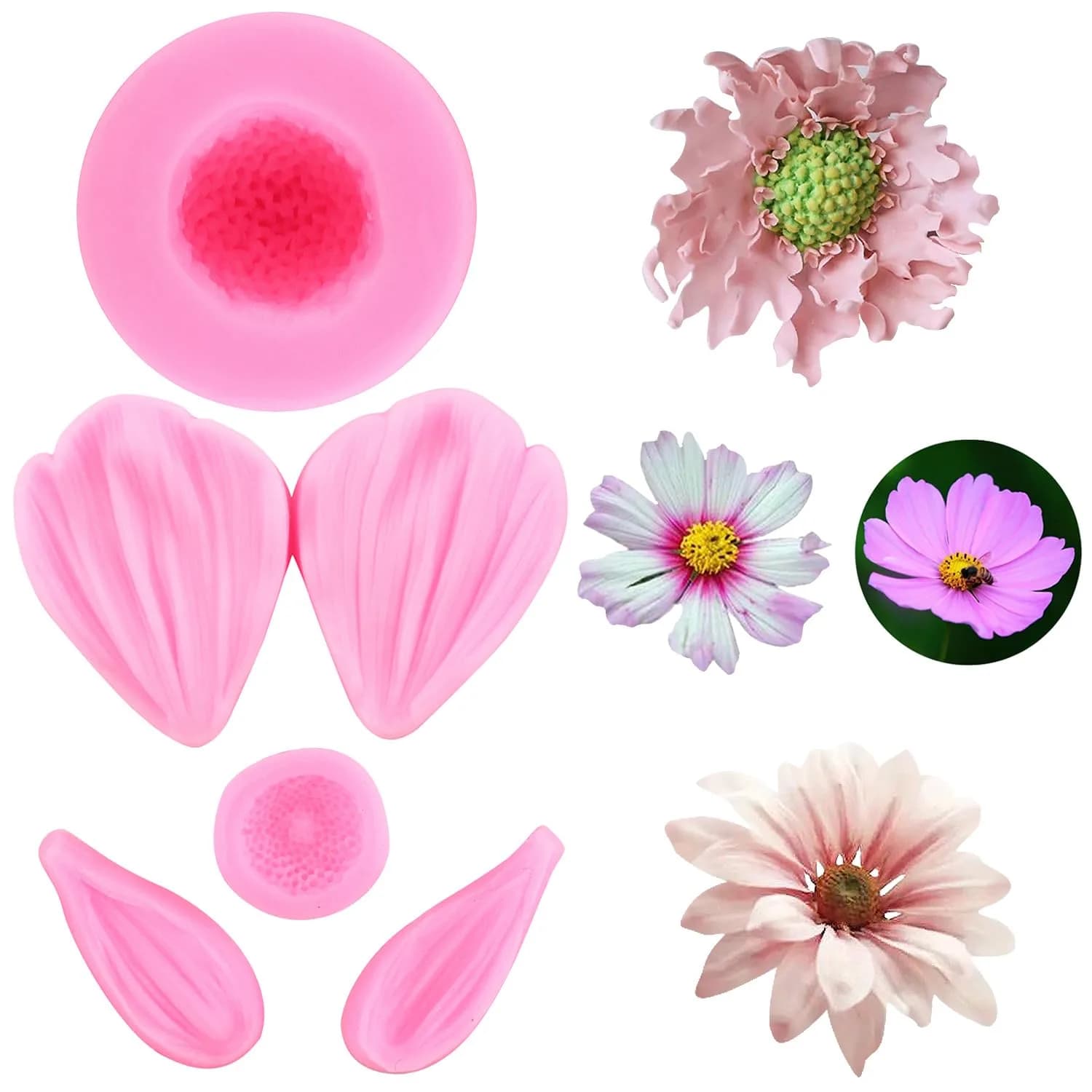 ZiXiang Anthurium Silicone Mold Set of 2 | Food Grade Cake Decorating & Chocolate Making Molds — Style E
