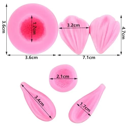 ZiXiang Daisy Flower Silicone Veined Mold Set of 3 | Food Grade Baking & Chocolate Molds thumbnail 2