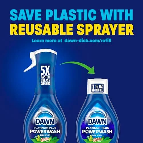 Dawn Powerwash Gain Original Dish Spray 473ml (16 Fl Oz) | Removes 99% Grease & Grime thumbnail 6