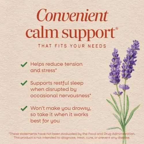 Nature's Way CalmAid Lavender Oil Supplement 90 Softgels | Clinically Studied Silexan for Calm & Stress Support thumbnail 3