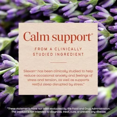 Nature's Way CalmAid Lavender Oil Supplement 90 Softgels | Clinically Studied Silexan for Calm & Stress Support thumbnail 4