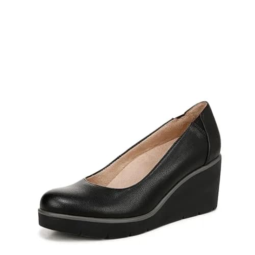 Naturalizer Soul Women's About Time Wedge Casual Shoe Black Tumbled 2.63 inch Heel (6 M US / 38 EU) thumbnail 1