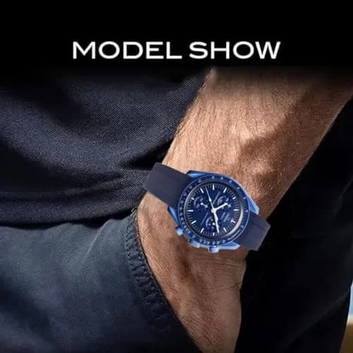Danxancy Watch Band for Moonswatch 20mm | Curved Rubber Strap Compatible with Omega Swatch thumbnail 4