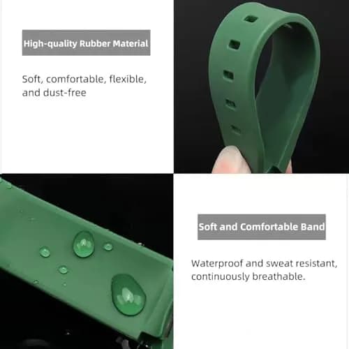Danxancy Watch Band for Moonswatch 20mm | Curved Rubber Strap Compatible with Omega Swatch thumbnail 2